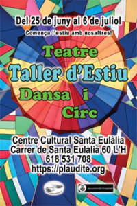 Taller d'estiu de teatre, dansa i circ 2018[:es]Taller de verano de Teatro Danza y Circo[:]